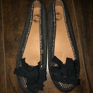 Lucky Penny Copper Flats With Black Bow